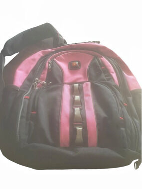 SwissGear Backpack in Black & Pink excellent condition paid $80 great gift